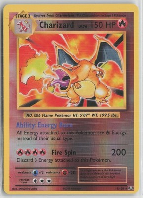 Charizard 11/108 Reverse Holo Rare Evolutions Pokemon NM