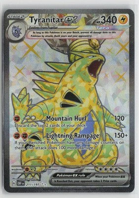 Tyranitar ex 211/197 Ultra Rare Obsidian Flames Pokemon NM
