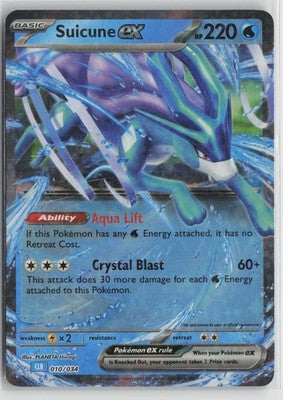 Suicune ex 010/034 Holo Classic Collection Trading Card Game Classic Pokemon NM