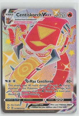 Centiskorch VMAX SV109/SV122 Holo VMAX Rare Shining Fates Shiny Vault Pokemon NM