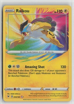 Raikou 050/185 Amazing Rare Vivid Voltage Pokemon NM