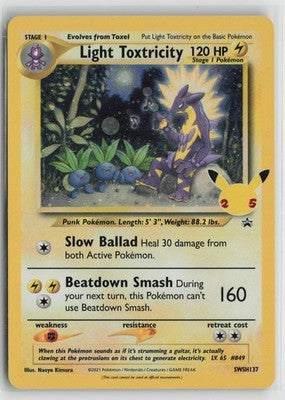 Light Toxtricity SWSH137 Holo Promo Sword & Shield Promo Pokemon NM