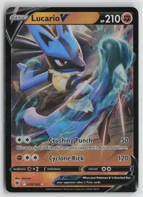 Lucario V Ultra Rare SWSH10: Astral Radiance 078/189 NM