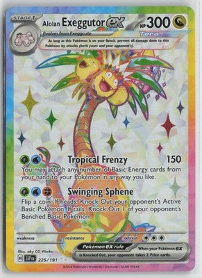 Alolan Exeggutor ex 225/191 Ultra Rare Surging Sparks Pokemon NM