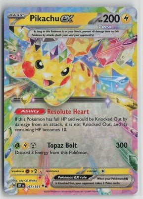 Pikachu ex 057/191 Double Rare Surging Sparks Pokemon NM