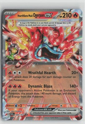 Hearthflame Mask Ogerpon ex - Double Rare SV06: Twilight Masquerade 040/167 NM
