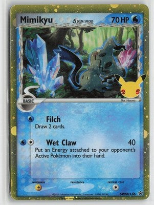 Mimikyu (Delta Species) SWSH136 Holo Promo Sword & Shield Promo Pokemon NM