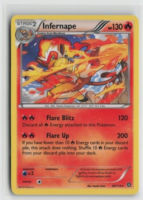 Infernape 20/114 Holo Rare Steam Siege Pokemon NM