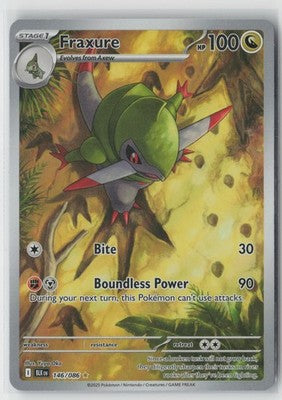 Fraxure 146/086 Illustration Rare Black Bolt Pokemon NM