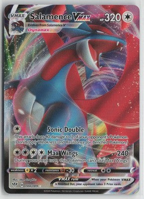 Salamence VMAX Ultra Rare SWSH03: Darkness Ablaze 144/189 NM