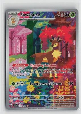 Sawsbuck 166/162 Illustration Rare Temporal Forces Pokemon NM