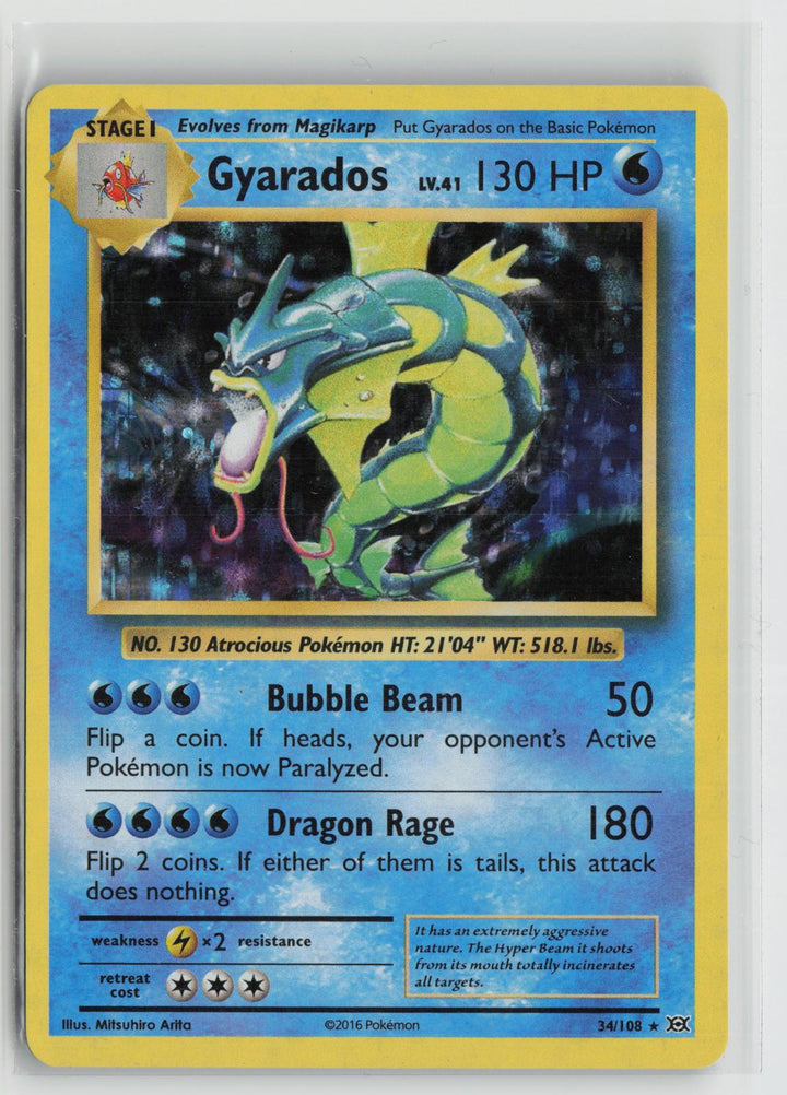 Gyarados 34/108 Holo Rare Evolutions Pokemon NM0