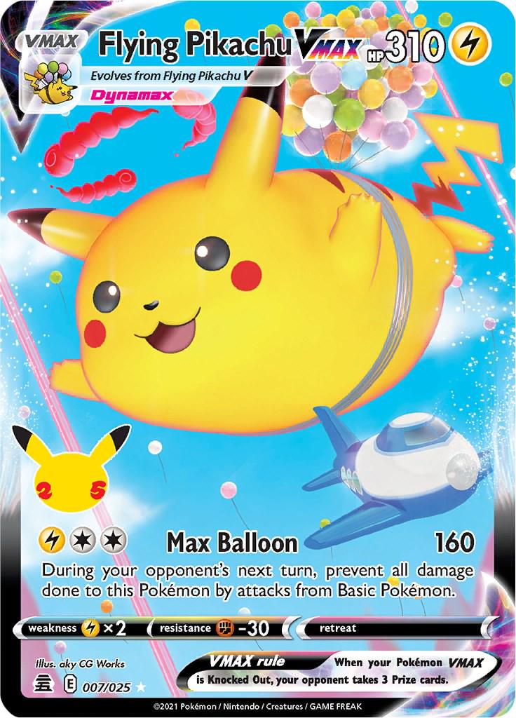 Flying Pikachu VMAX 007/025 Celebrations NM Holo UR Pokemon