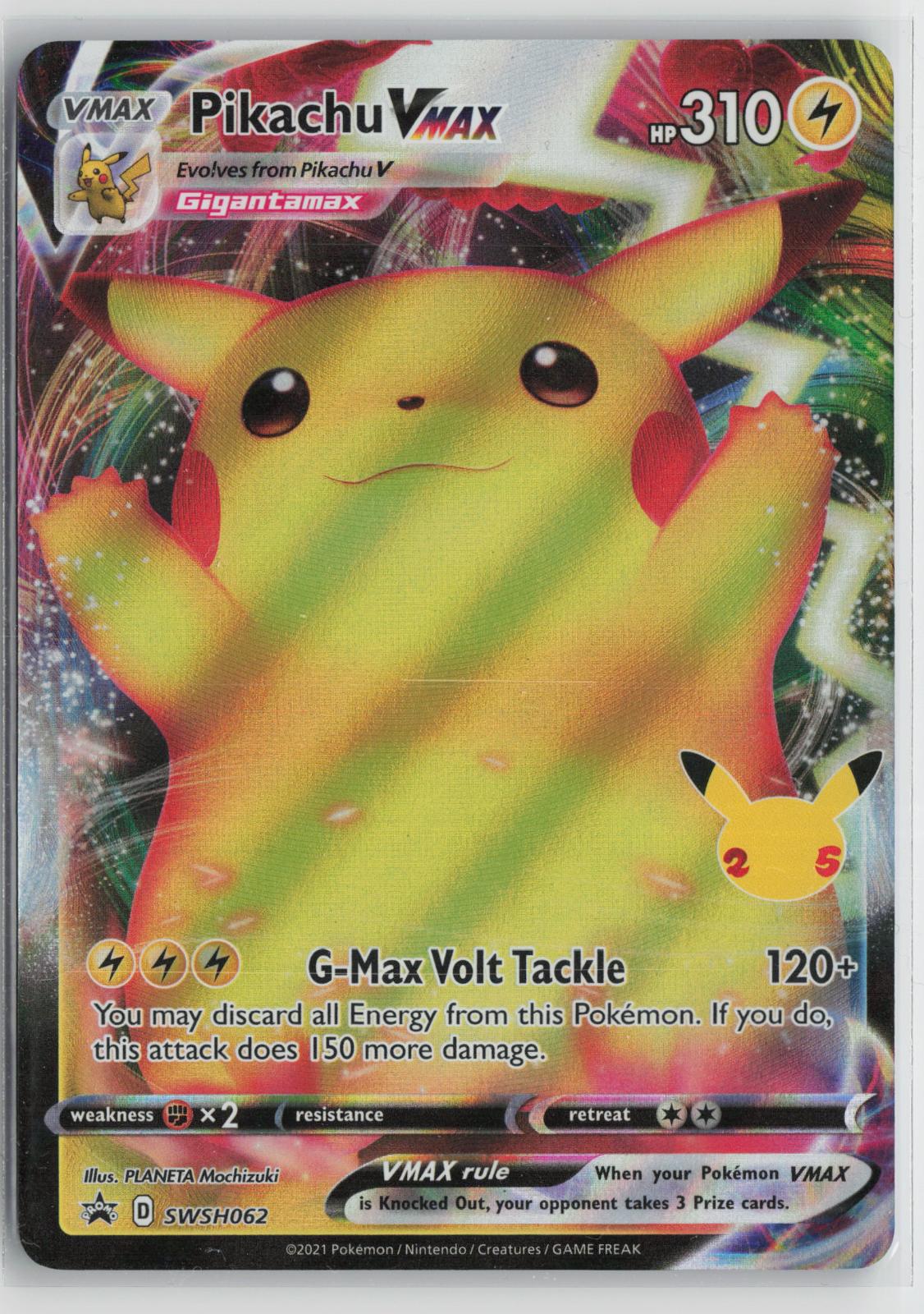 Pikachu VMAX SWSH062 Holo Promo Sword & Shield Promo Pokemon NM