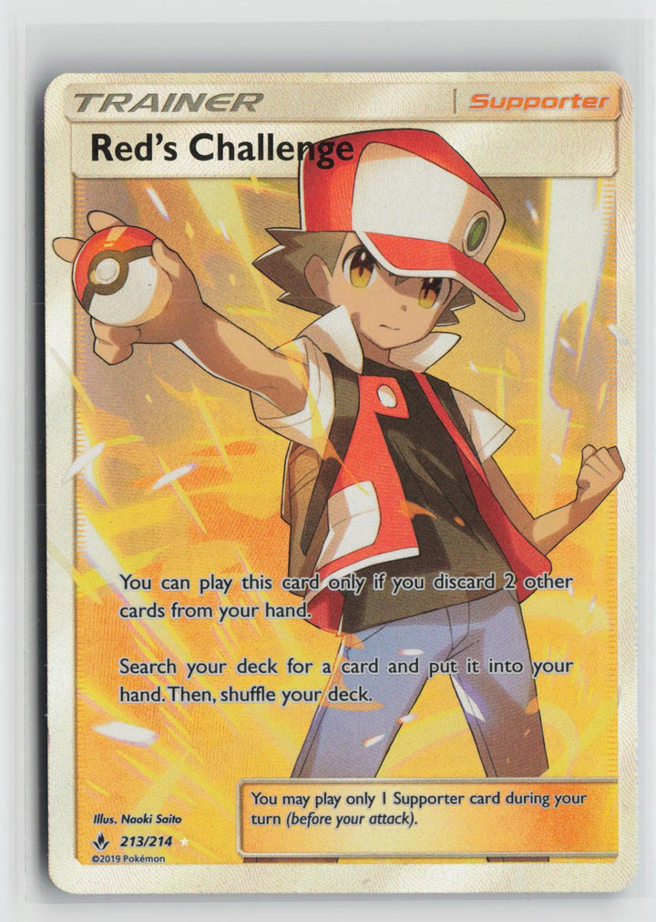 Red's Challenge 213/214 Unbroken Bonds NM Ultra Rare Holo Pokemon0
