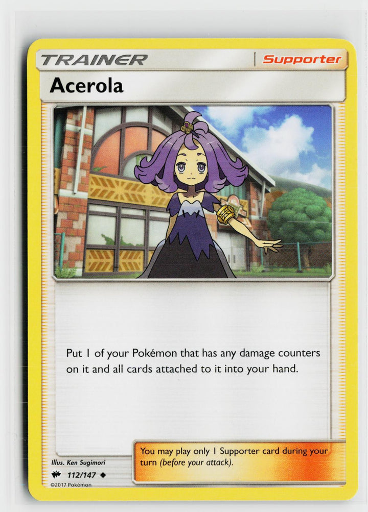 Acerola 112/147 Burning Shadows NM UC Pokemon0