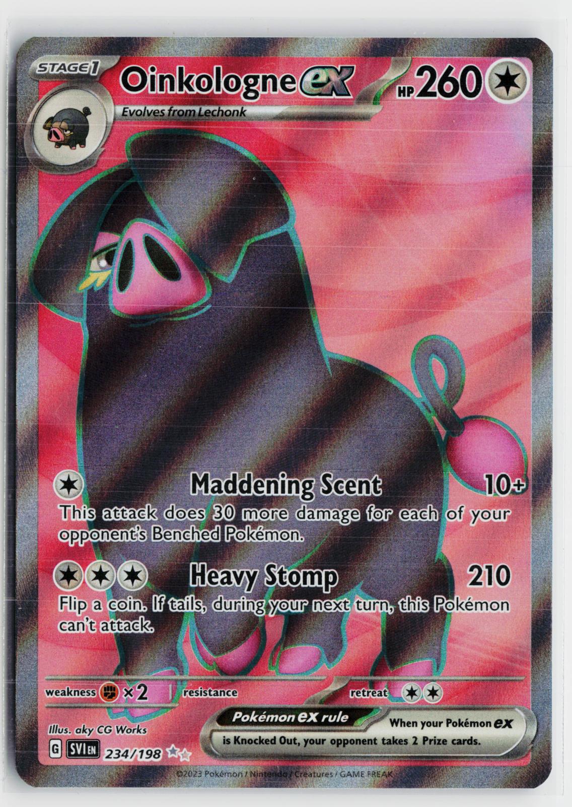 Oinkologne ex 234/198 Scarlet & Violet NM UR Holo Pokemon