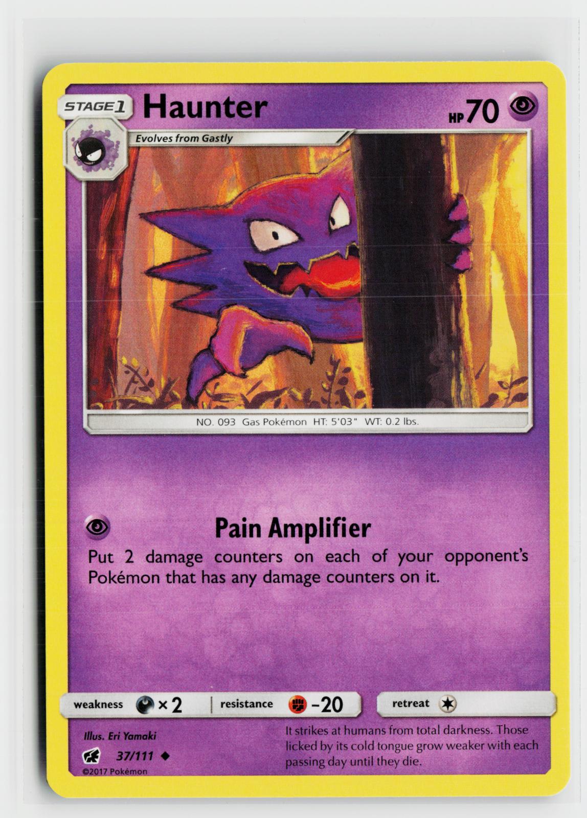 Haunter 37/111 Crimson Invasion NM UC Pokemon