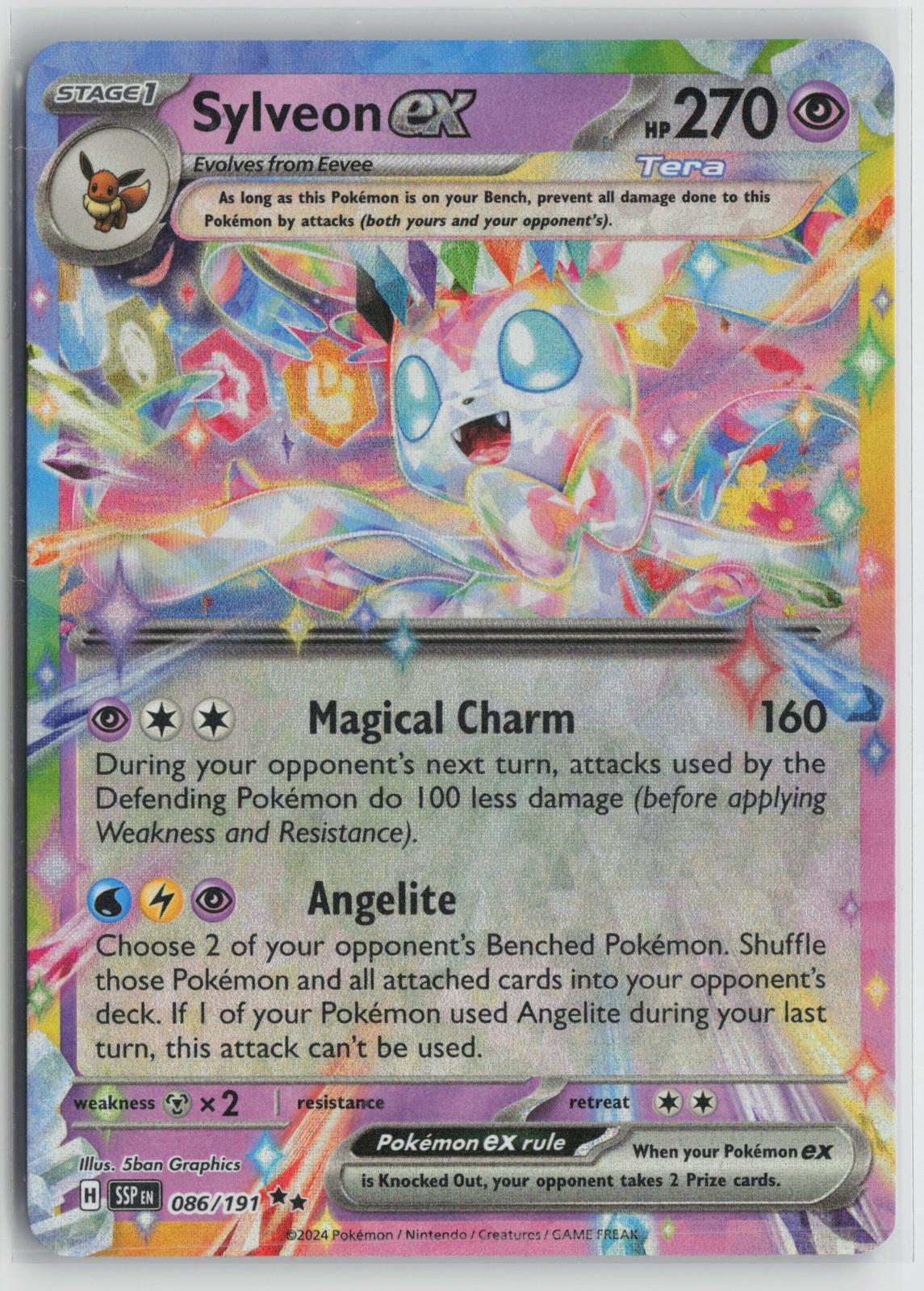 Sylveon ex 086/191 Double Rare Surging Sparks Pokemon NM