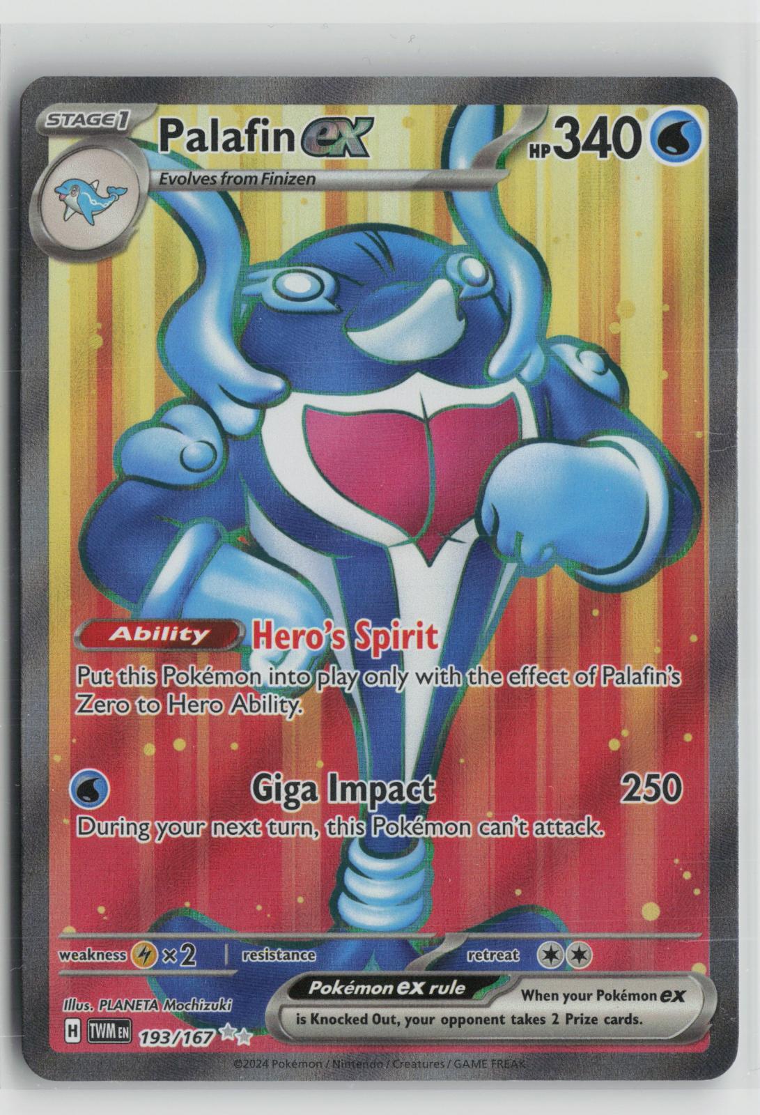 Palafin ex 193/167 Ultra Rare Twilight Masquerade Pokemon Holo NM