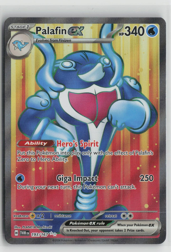 Palafin ex 193/167 Ultra Rare Twilight Masquerade Pokemon Holo NM0