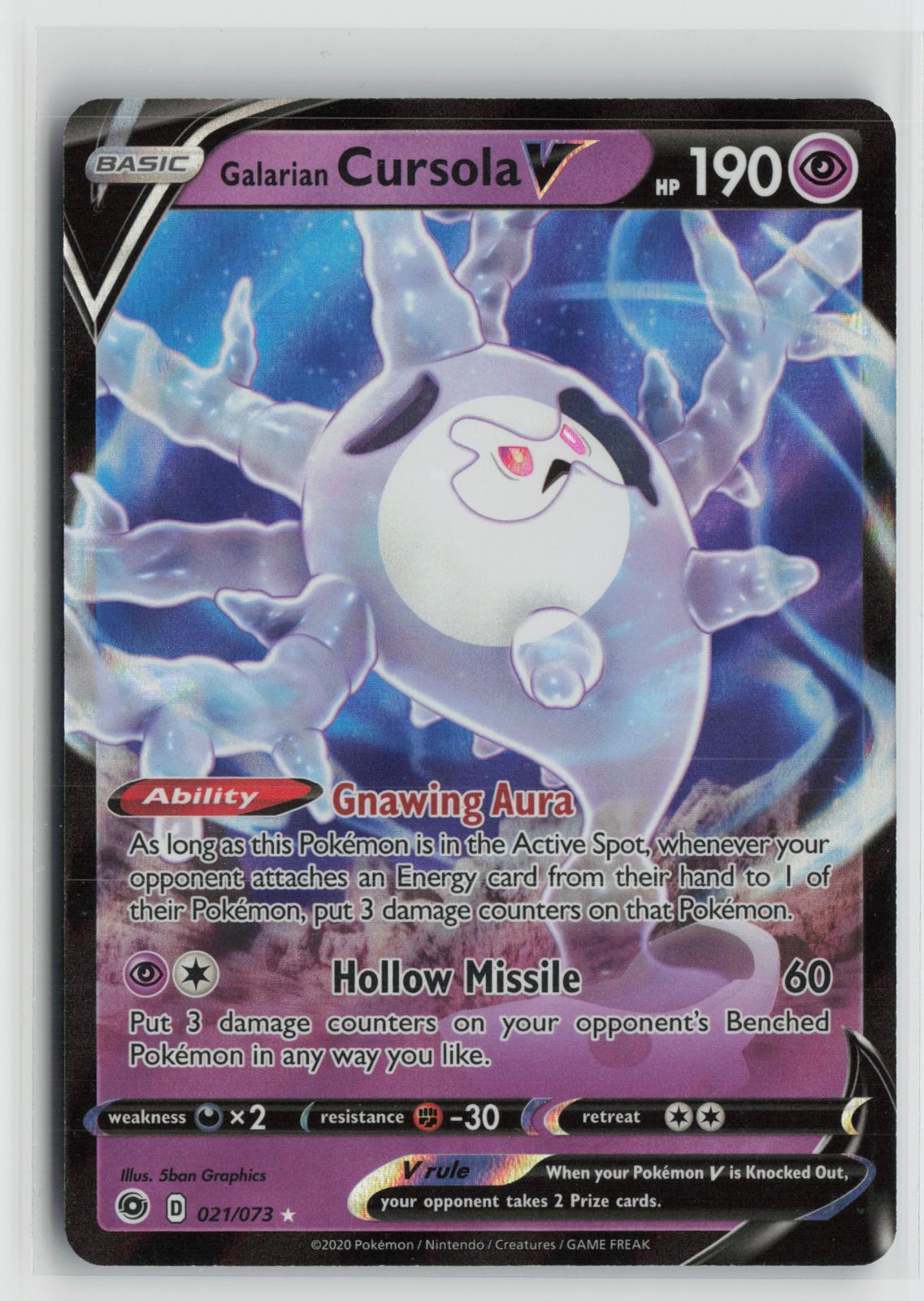 Galarian Cursola V 021/073 Champion's Path NM Holo V Rare Pokemon