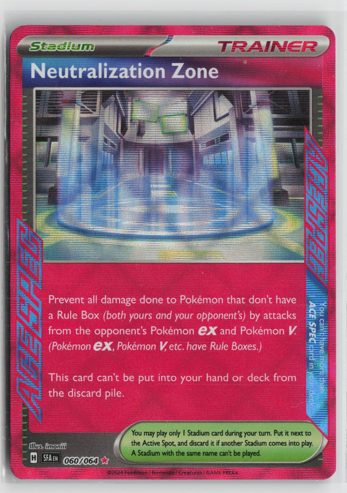 Neutralization Zone 060/064 Shrouded Fable NM ACE SPEC Rare Holo Pokemon