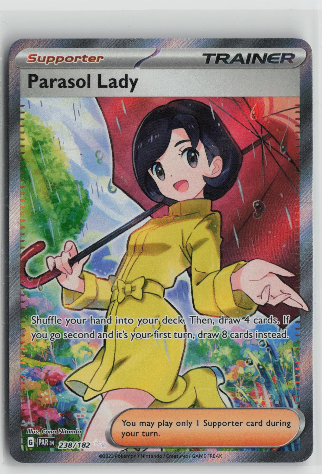 Parasol Lady 238/182 Ultra Rare Paradox Rift Pokemon Holo NM