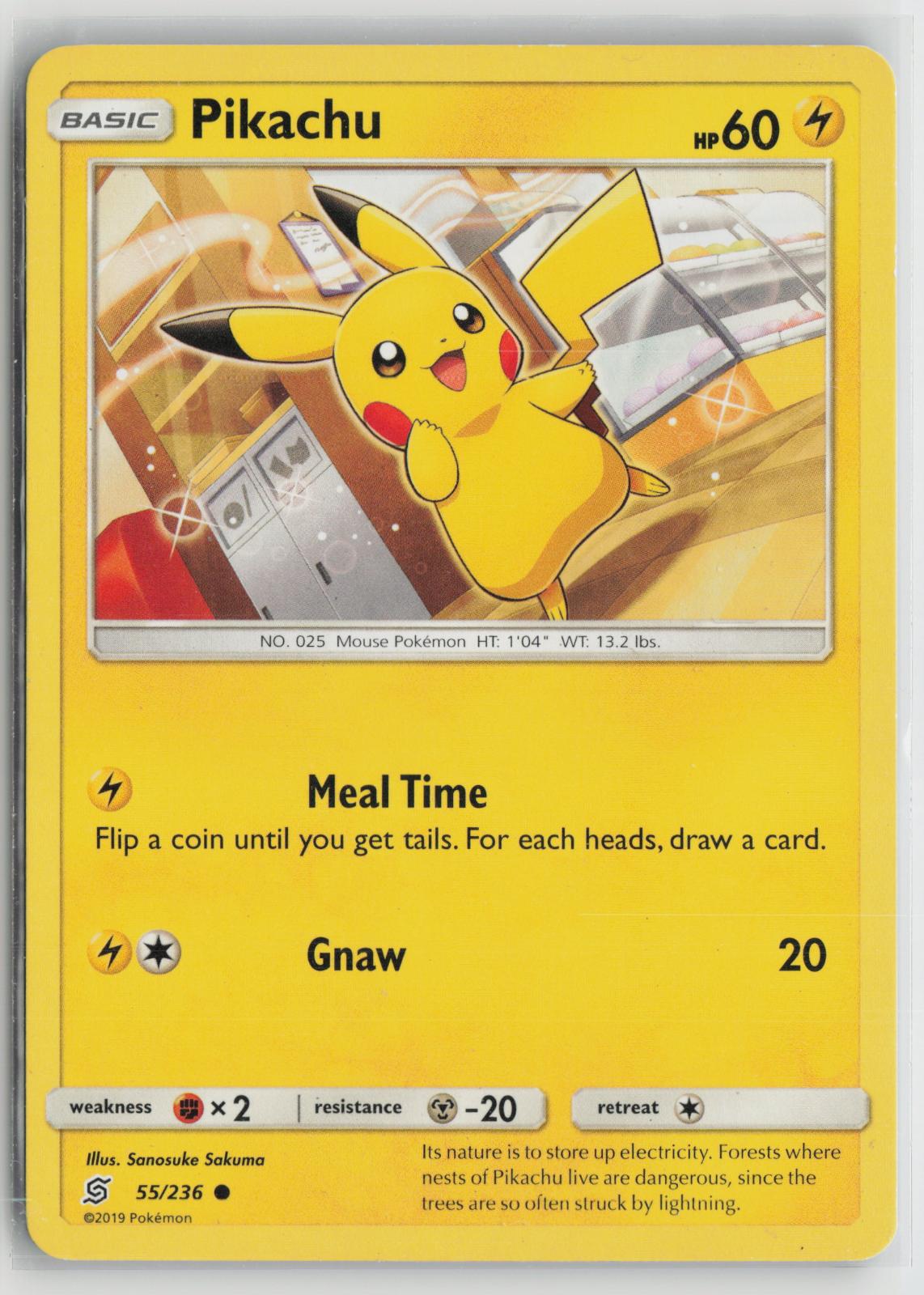 Pikachu 55/236 Unified Minds NM C Pokemon
