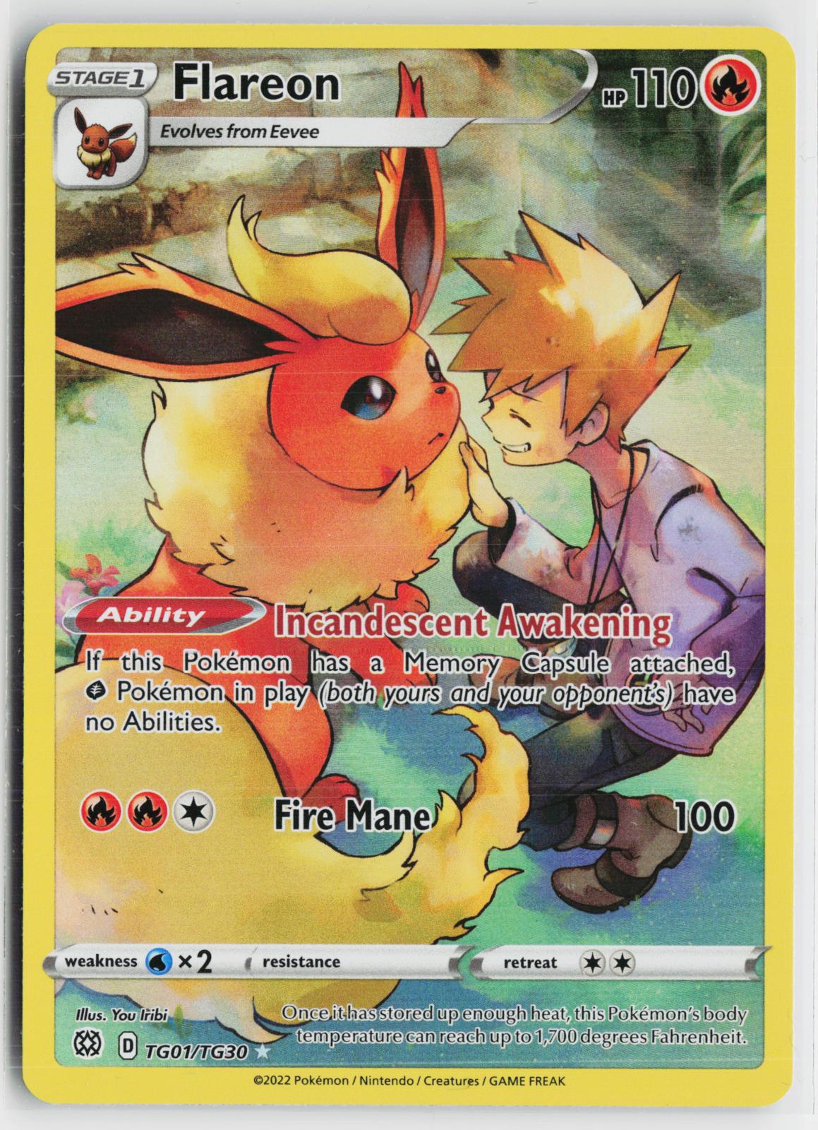 Flareon TG01/TG30 Brilliant Stars Trainer Gallery NM Holo TG Pokemon