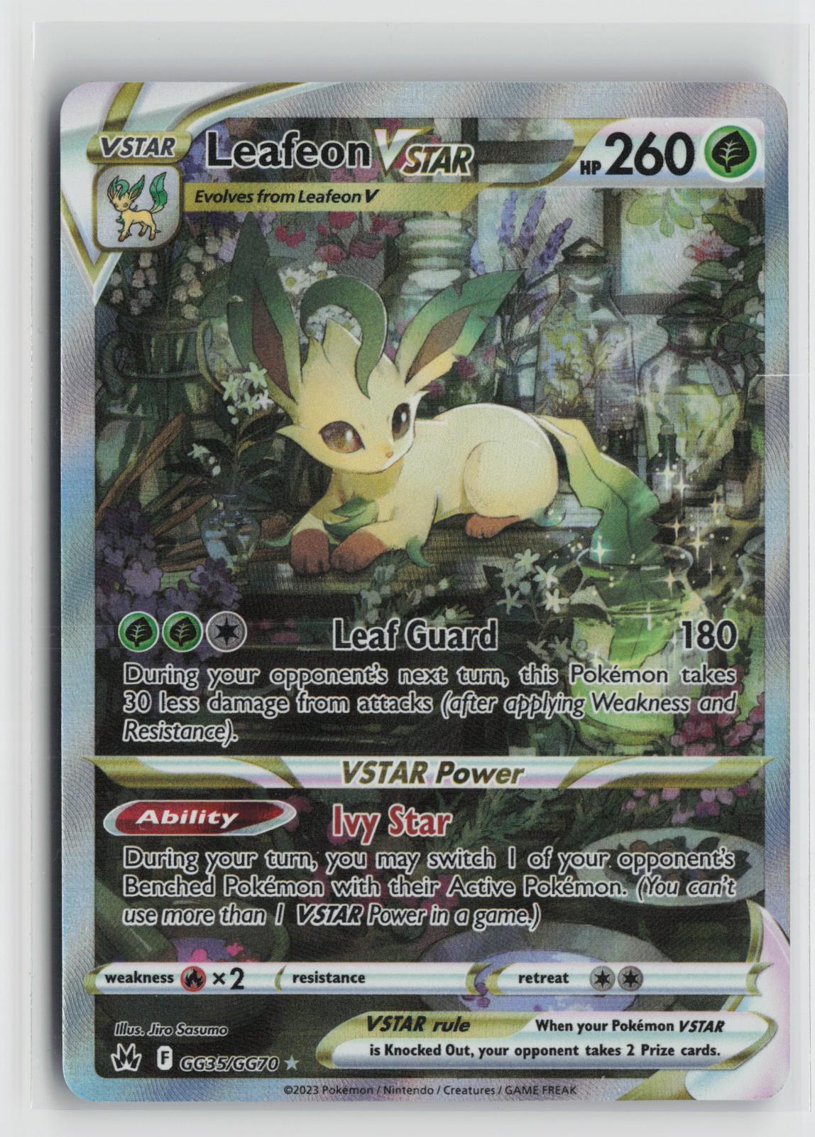 Leafeon VSTAR GG35/GG70 Holo VSTAR Rare Crown Zenith Galarian Gallery Pokemon NM