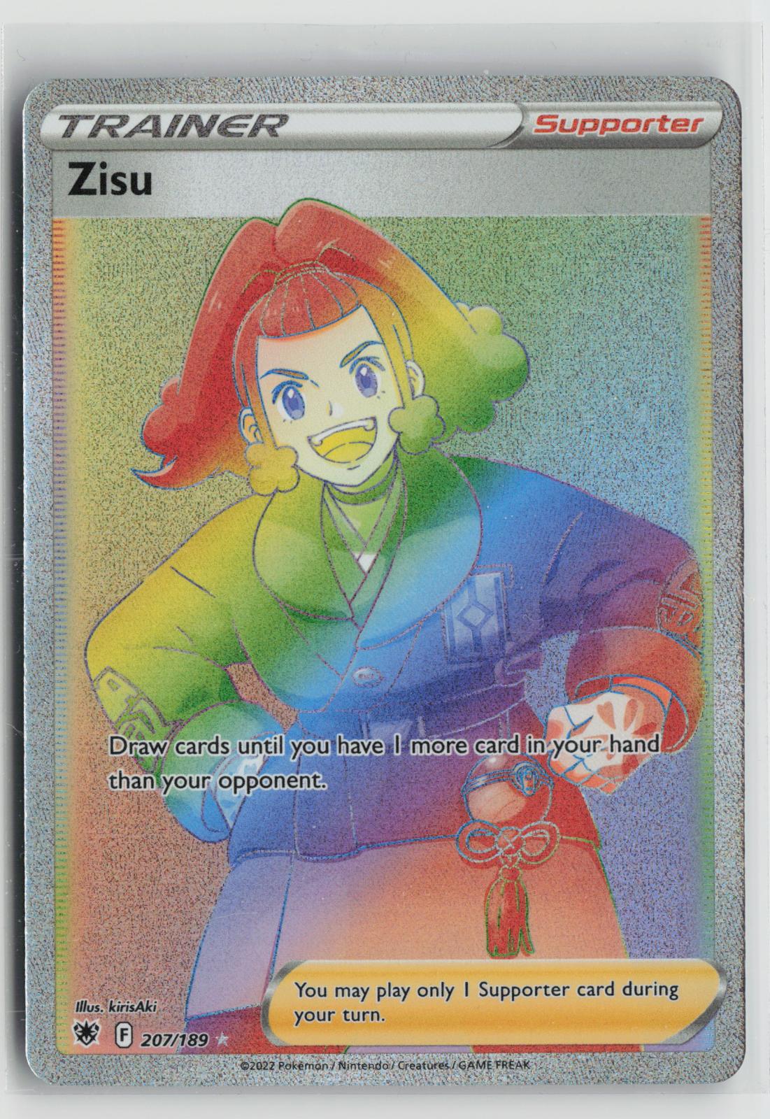 Zisu 207/189 Rainbow Rare Astral Radiance Pokemon Holo NM