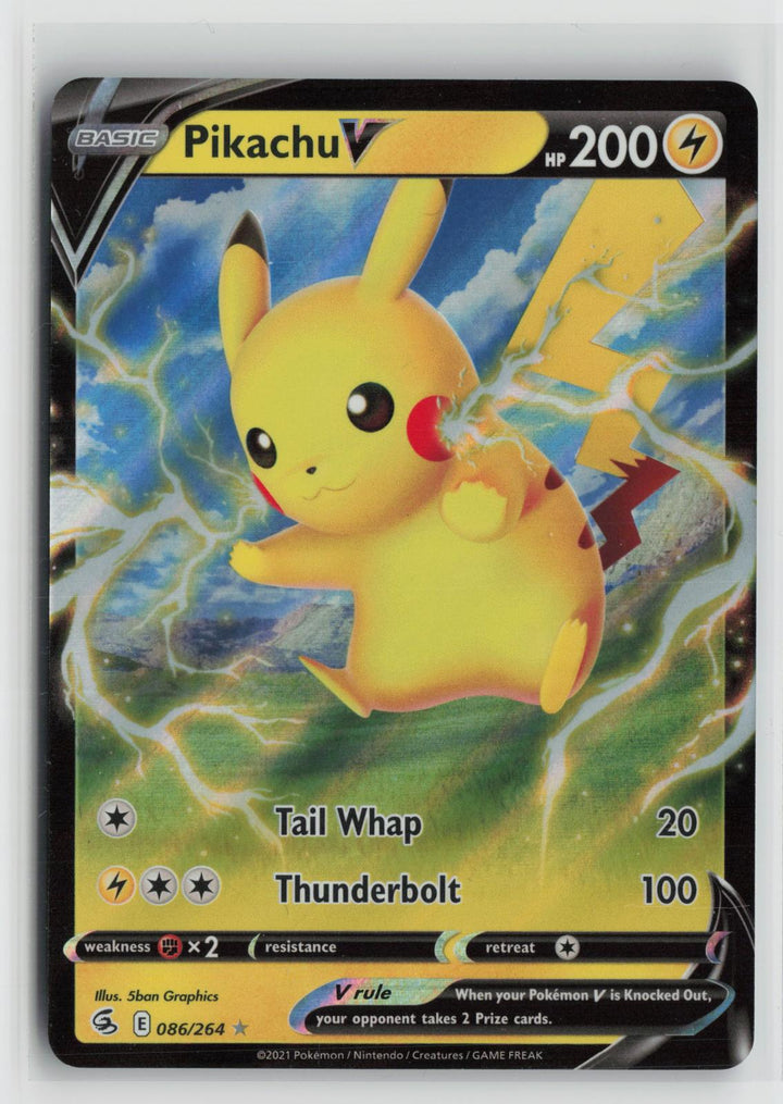 Pikachu V 086/264 Holo V Rare Fusion Strike Pokemon NM0