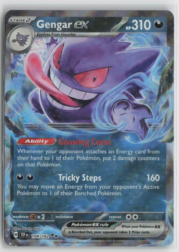 Gengar ex 104/162 Double Rare Temporal Forces Pokemon NM0