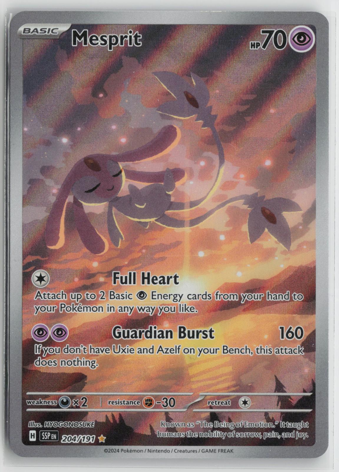 Mesprit 204/191 Surging Sparks NM Illustration Rare Holo Pokemon