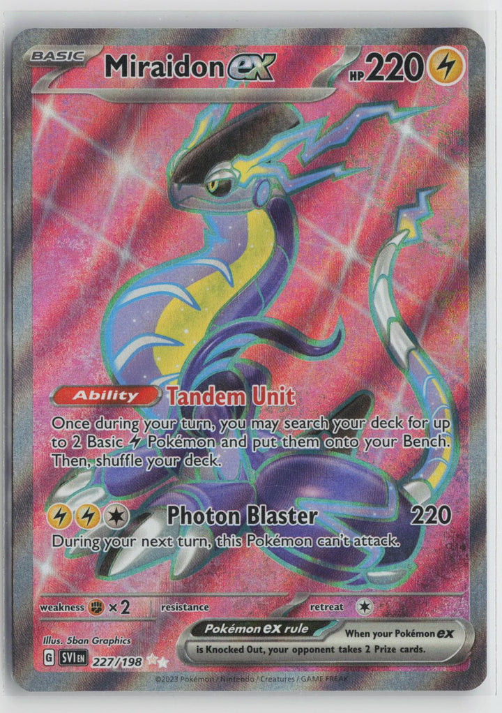 Miraidon ex 227/198 Ultra Rare Scarlet & Violet Pokemon Holo NM0