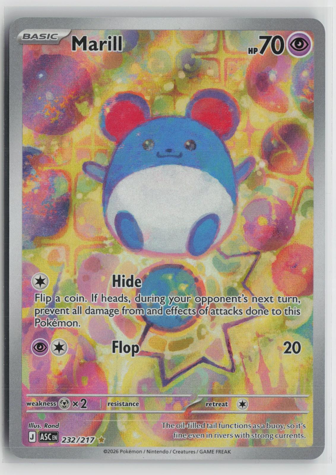 Marill 232/217 Illustration Rare Ascended Heroes Pokemon NM