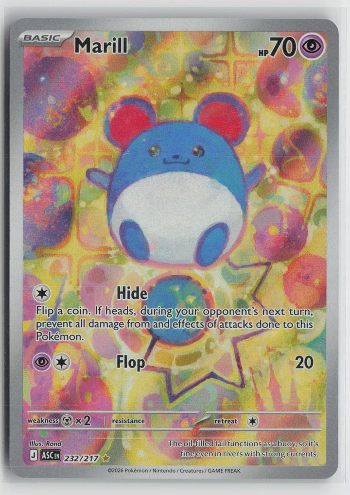 Marill 232/217 Illustration Rare Ascended Heroes Pokemon NM0