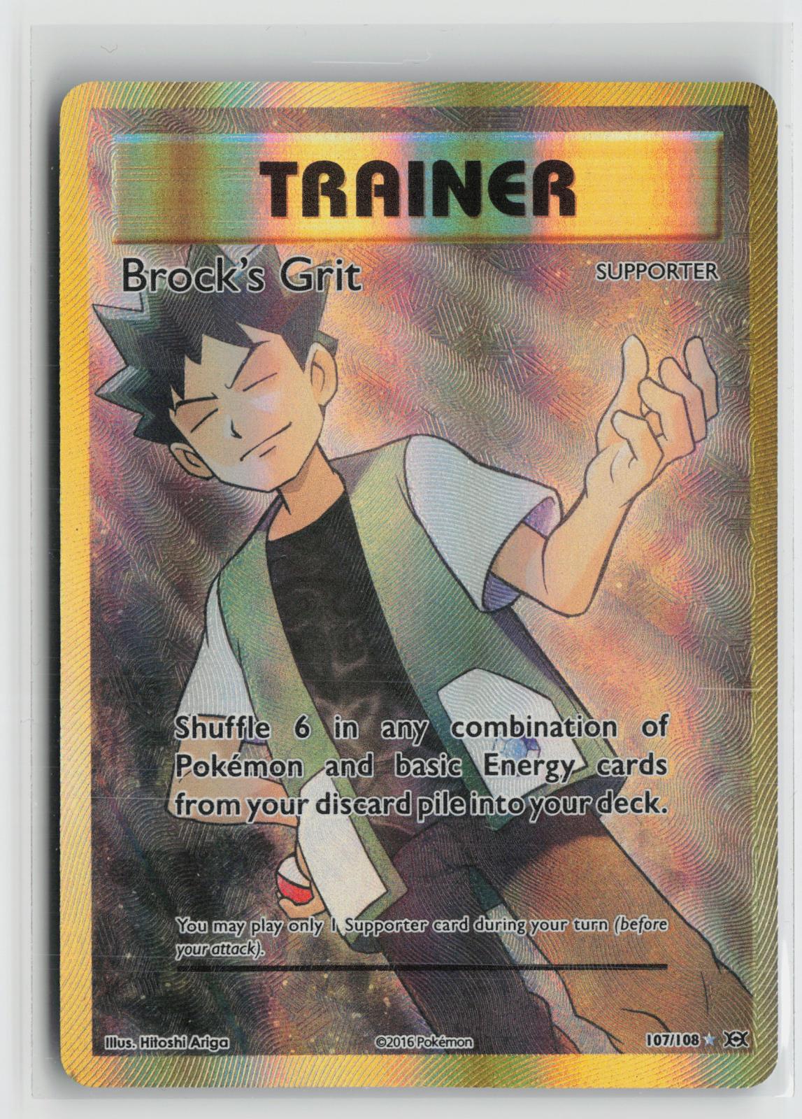Brock's Grit 107/108 Ultra Rare Evolutions Pokemon Holo NM