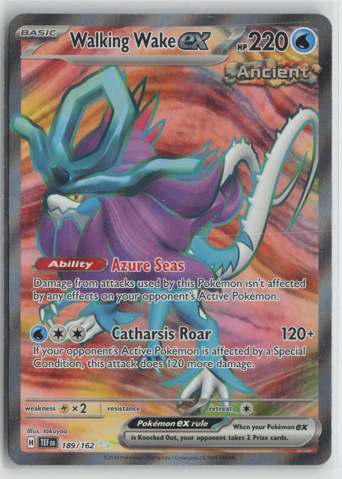 Walking Wake ex 189/162 Ultra Rare Temporal Forces Pokemon Holo NM