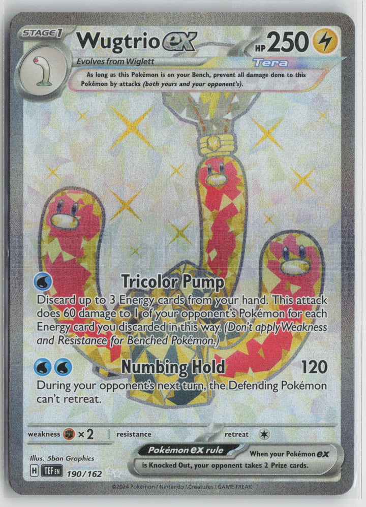 Wugtrio ex 190/162 Ultra Rare Temporal Forces Pokemon Holo NM0