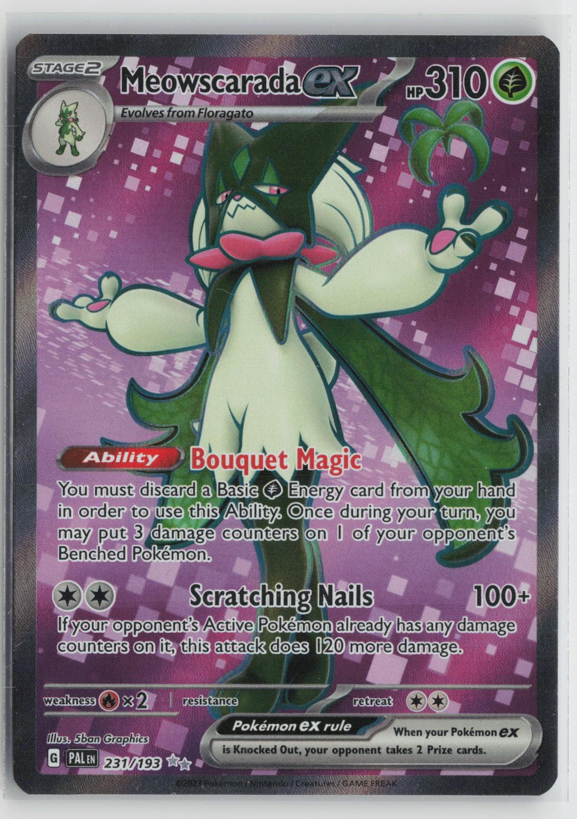 Meowscarada ex 231/193 Ultra Rare Paldea Evolved Pokemon Holo NM