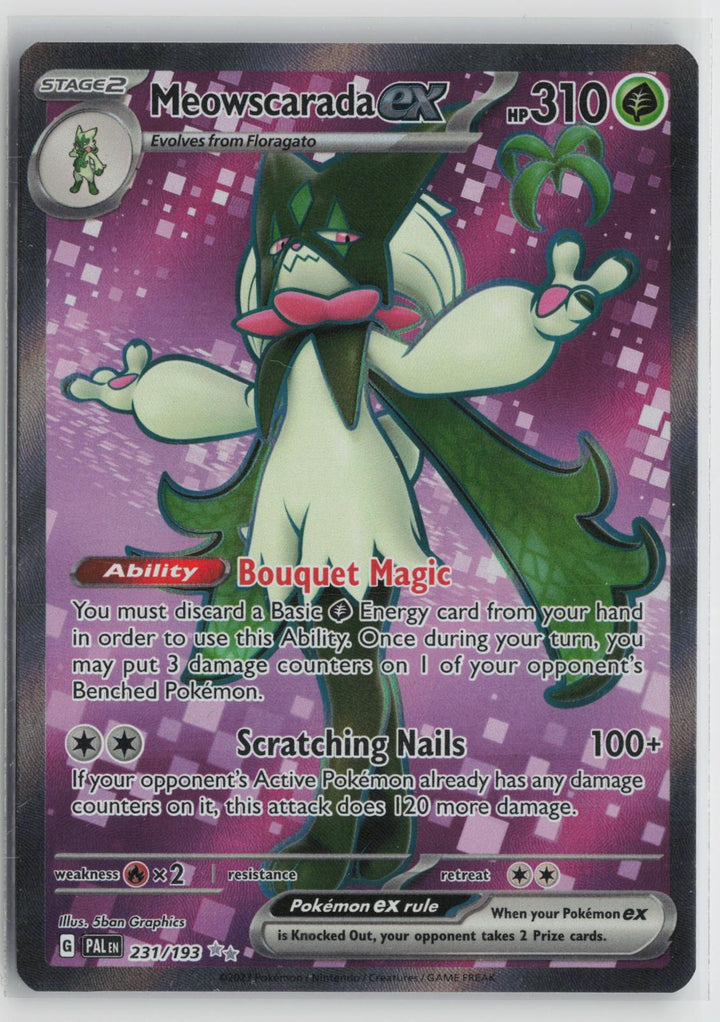 Meowscarada ex 231/193 Ultra Rare Paldea Evolved Pokemon Holo NM0