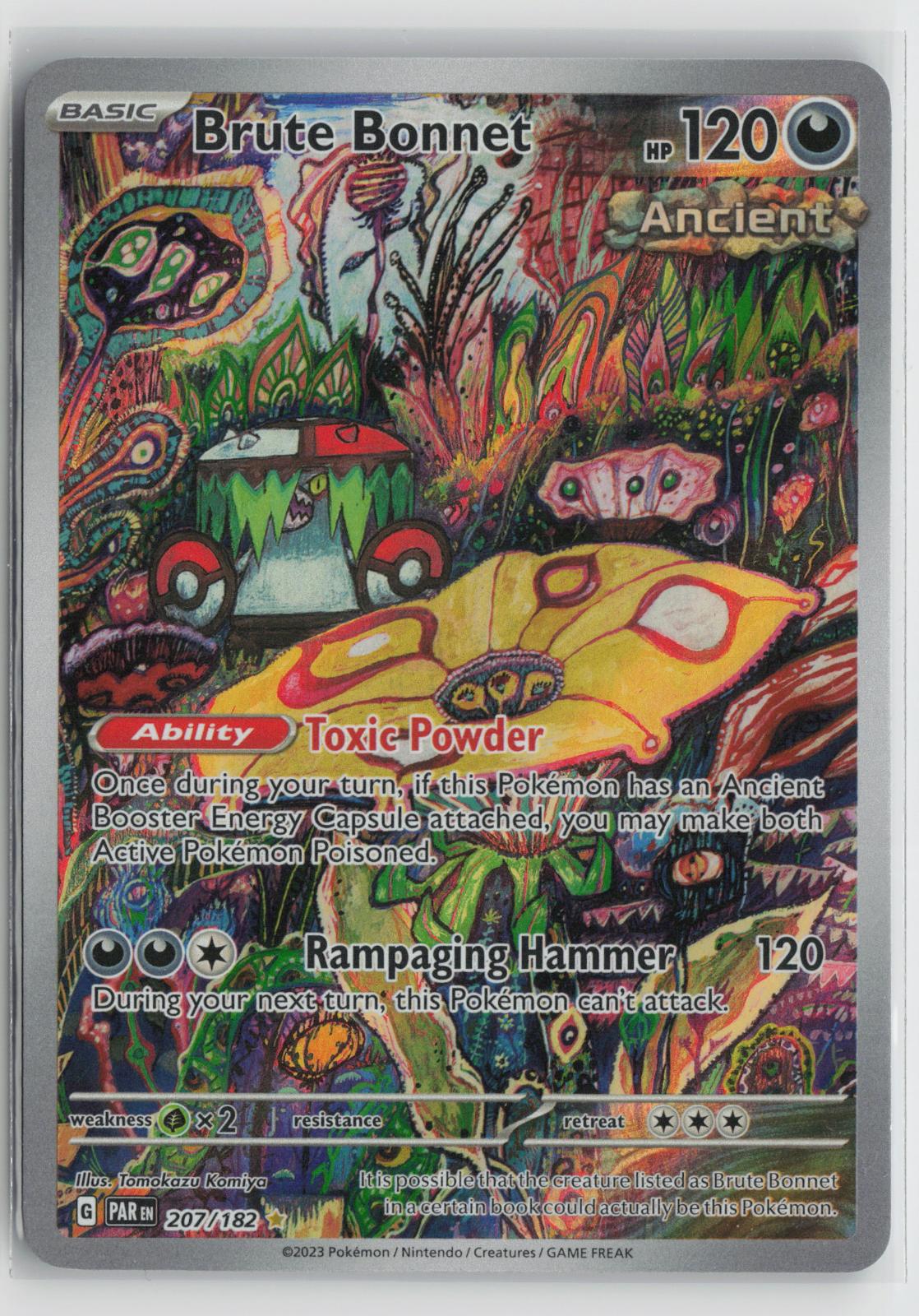 Brute Bonnet 207/182 Paradox Rift NM Illustration Rare Holo Pokemon