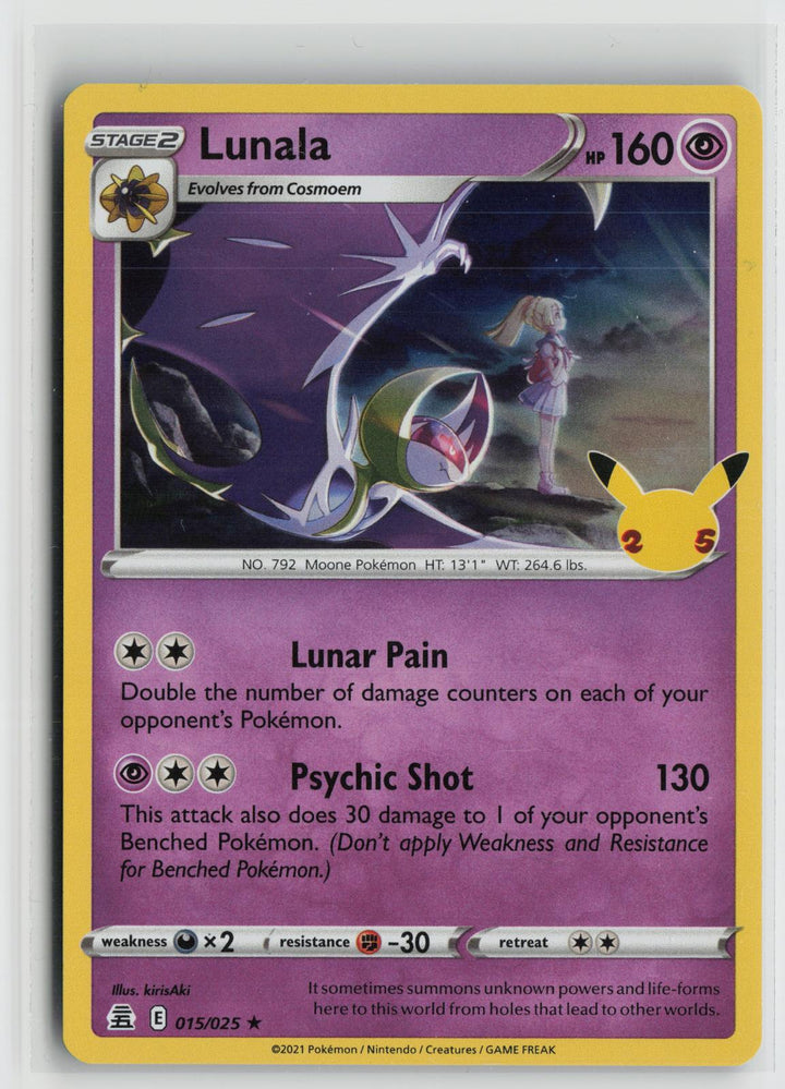 Lunala 015/025 Celebrations NM Holo R Pokemon0