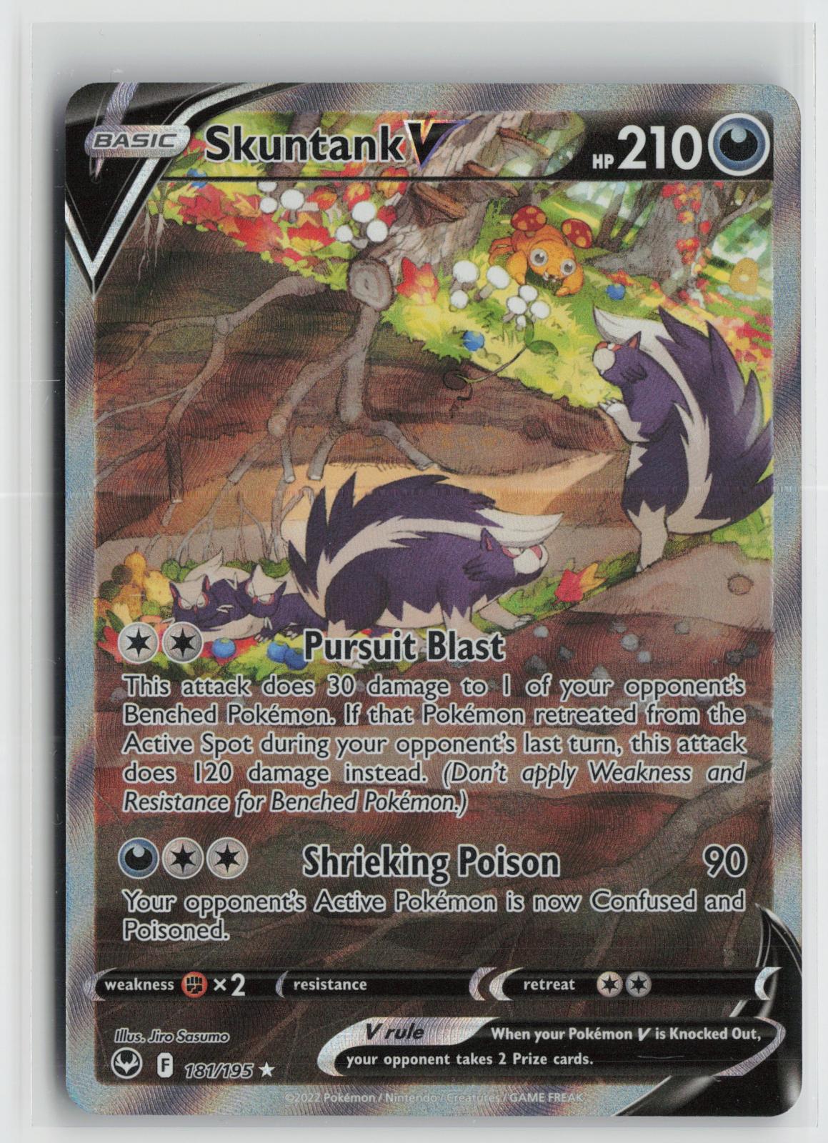 Skuntank V 181/195 Silver Tempest NM Ultra Rare Holo Pokemon