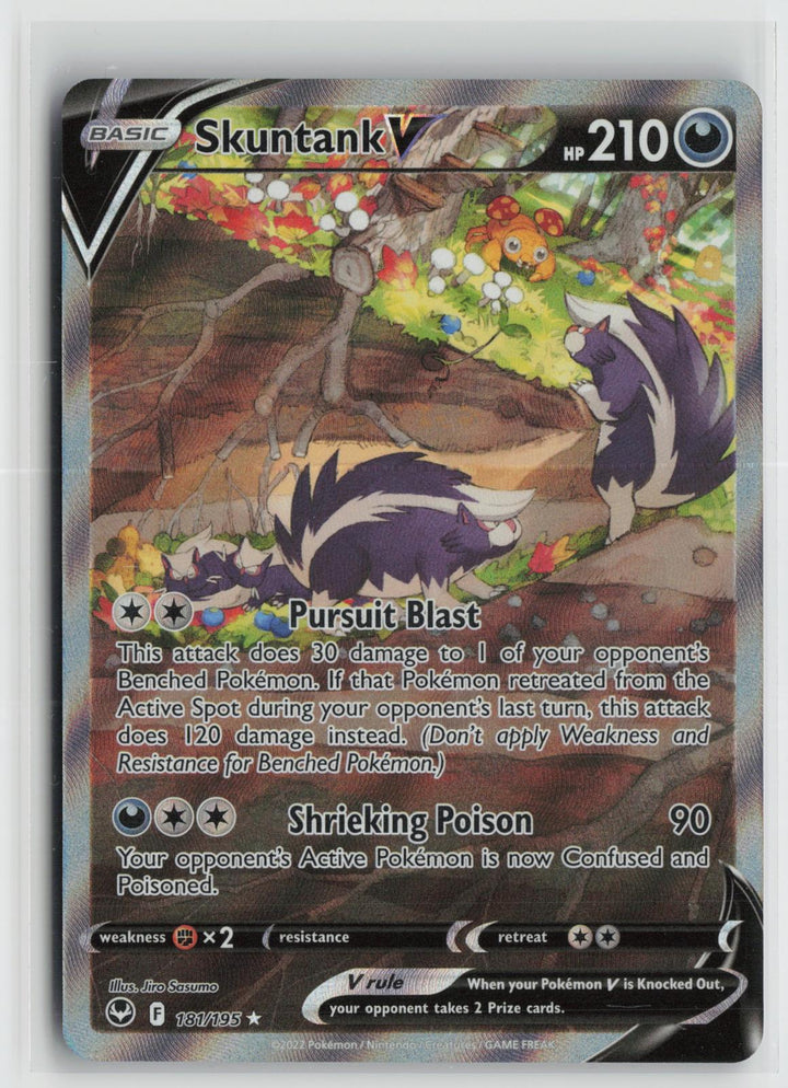 Skuntank V 181/195 Silver Tempest NM Ultra Rare Holo Pokemon0