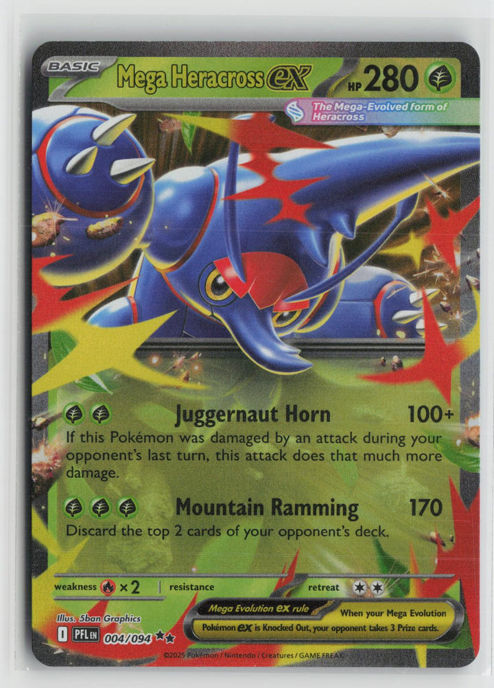 Mega Heracross ex 004/094 Double Rare Phantasmal Flames Pokemon NM0