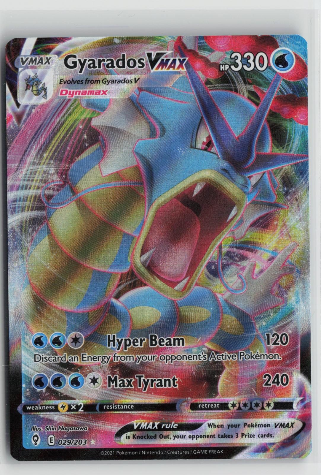 Gyarados VMAX 029/203 Evolving Skies NM Holo VMAX Rare Pokemon