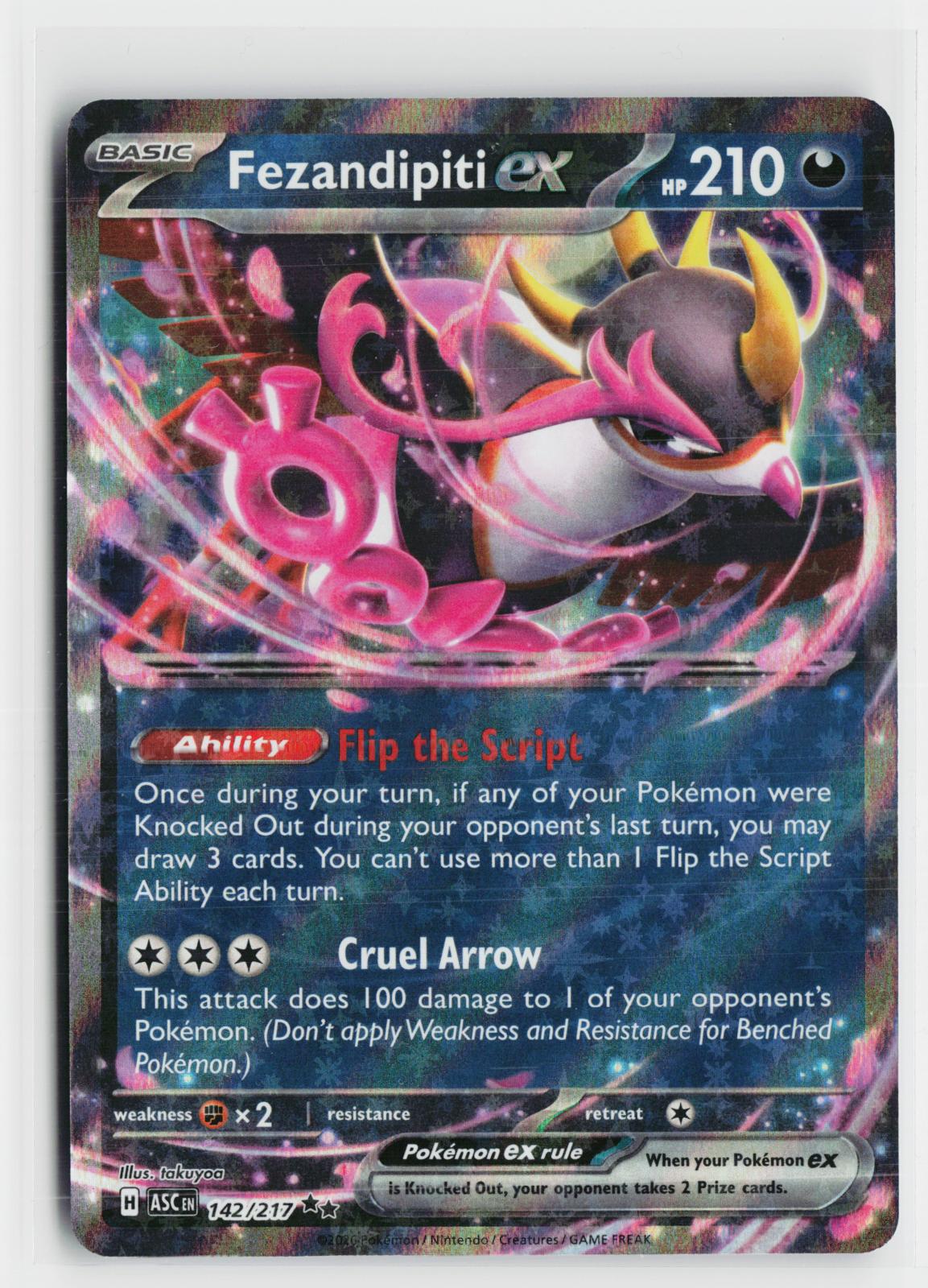 Fezandipiti ex 142/217 Ascended Heroes NM RR Holo Pokemon